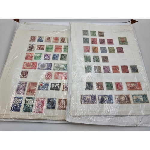 18 - A good, varied collection of vintage and antique stamps consisting of Australian, Indian and Spanish... 