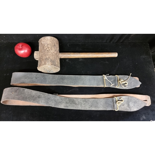 189 - Three vintage items including Two Hobson & Sons of London Royal Irish Constabulary  (1825-1922 ) lea... 