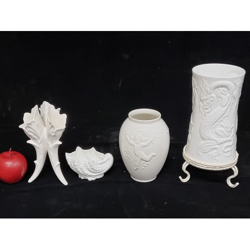 201 - Four pieces of porcelain including two Coalport bone china examples. All in great condition, includi... 