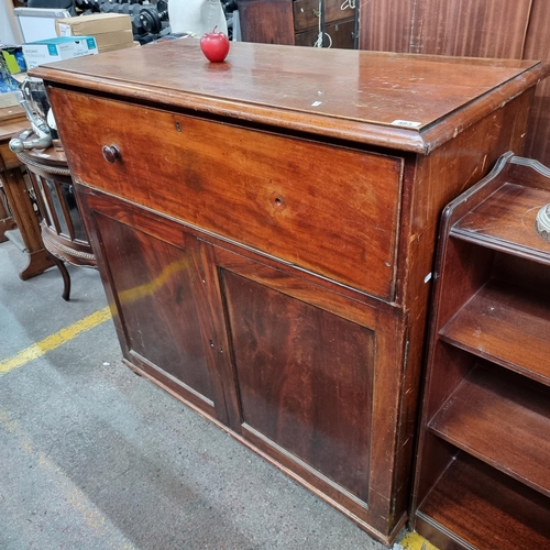 483 - A handsome late Victorian mahogany secretaire with a drop down writing slope and a number of interna... 