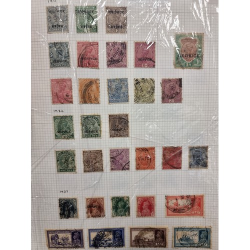 18 - A good, varied collection of vintage and antique stamps consisting of Australian, Indian and Spanish... 