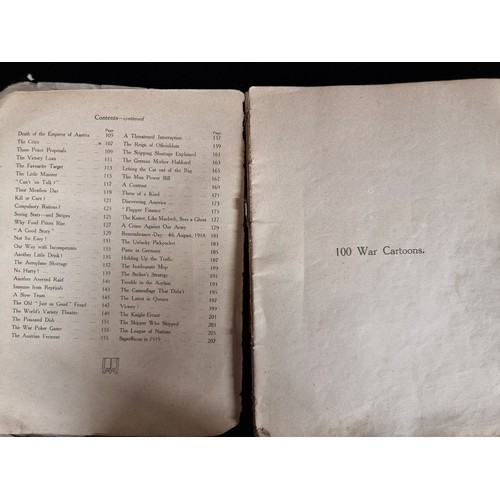 254 - An antique book entitled '100 War Cartoons' from London Opinion by Bert Thomas and Wilton Williams, ... 