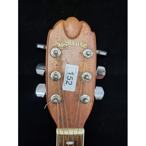 152 - An Ovation Applause AE-38 acoustic-electric shallow depth guitar.  A super shallow roundback sunburs... 