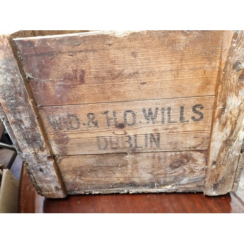 364 - A large original  vintage wooden crate reading 