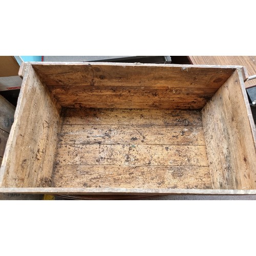 364 - A large original  vintage wooden crate reading 