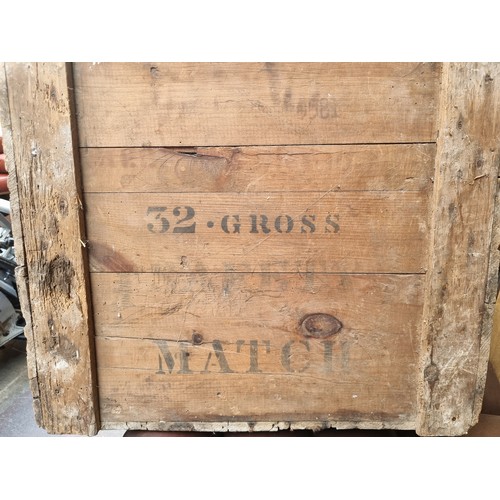 365 - A very large original vintage wooden crate, reading 