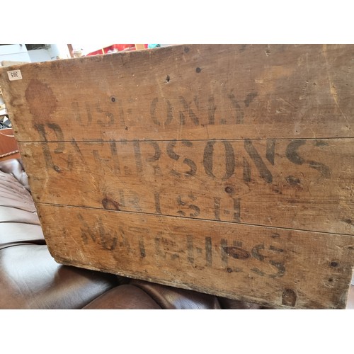 365 - A very large original vintage wooden crate, reading 