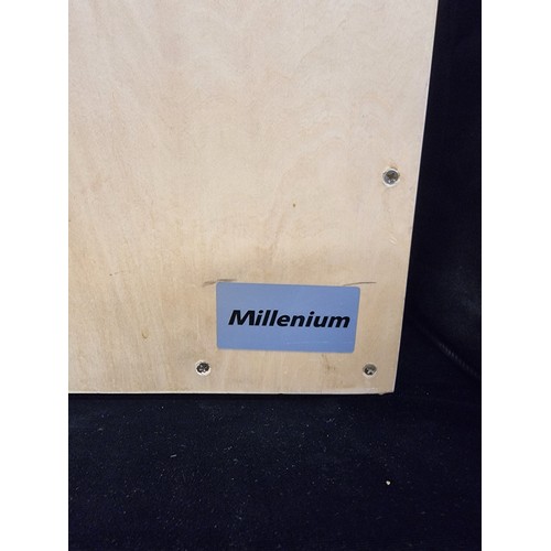 574 - A light wood Cajon drum by Millenium in great condition. With original carry case made by Thomann.