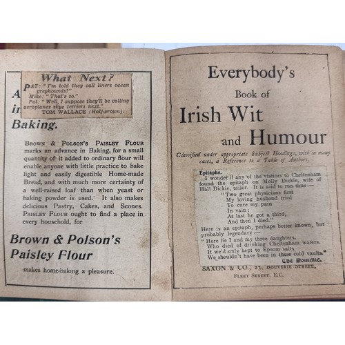 165 - A vintage copy of the book ''Saxon's Everybody's Book of Irish Wit and Humour''. Vol. 14 of Saxon's ... 