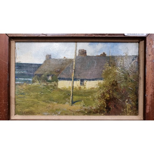 79 - Star Lot: A stunning original antique oil on canvas painting by the famed Irish artist Leo Whelan RH... 