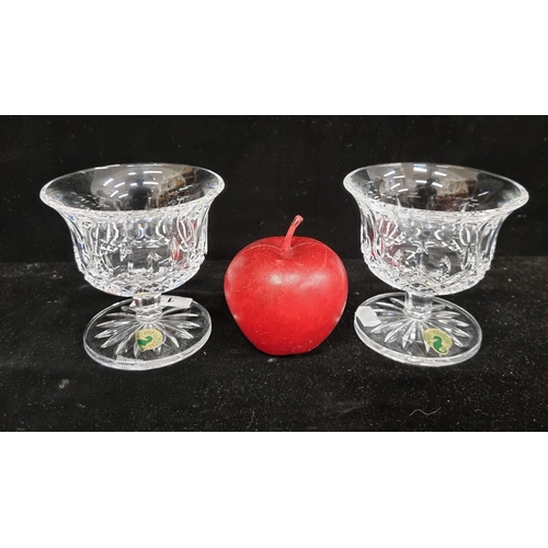 118 - A pair of vintage Waterford Crystal footed bowls in the Lismore pattern. A lovely Irish made pair wi... 