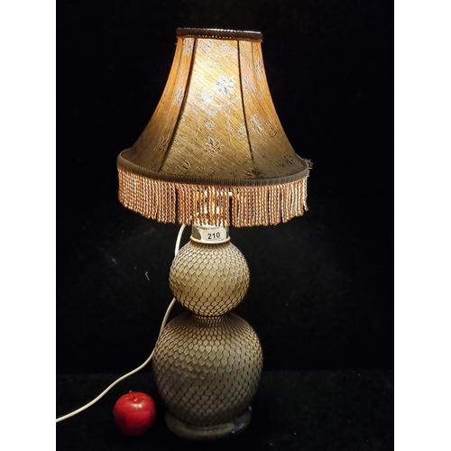 210 - A highly unusual table lamp with an antique seltzer siphon bottle base by Seltzogene D. Fevre of Par... 