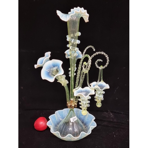 271 - A stunningly large and elaborate Victorian epergne centrepiece. This beautiful  example is crafted f... 