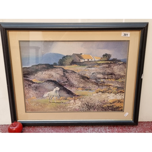 301 - A lovely large high quality print of a painting originally by the artist John Skelton showing a hors... 