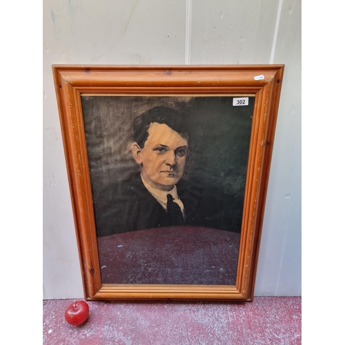 302 - A very large high quality original print of a painting of Michael Collins by the popular Irish artis... 