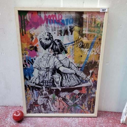 307 - A high quality print of a screen print originally by Mr. Brainwash titled 