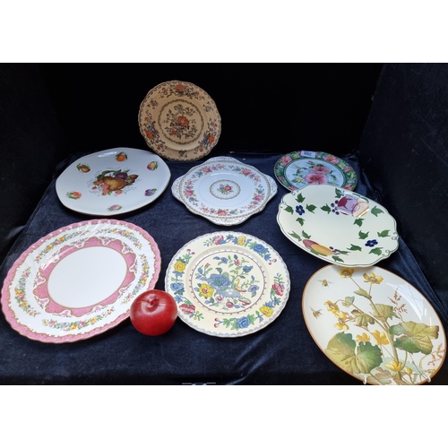 398 - A mixed lot of china plates of a variety of patterns and sizes including Royal Doulton, Mason's iron... 