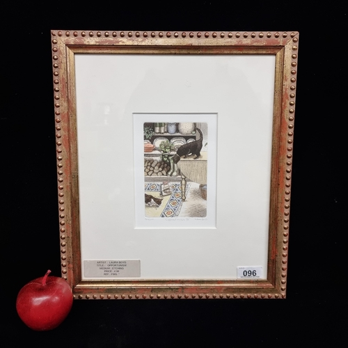 96 - A beautiful original limited edition (182/500) hand coloured etching titled 