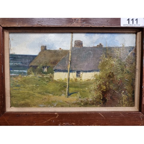 111 - Star Lot: A stunning original antique oil on canvas painting by the famed Irish artist Leo Whelan RH... 