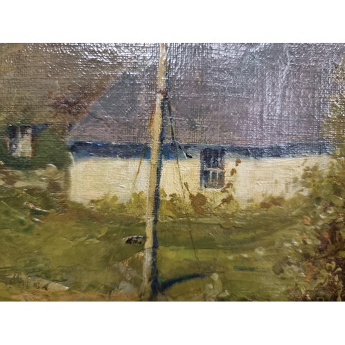 111 - Star Lot: A stunning original antique oil on canvas painting by the famed Irish artist Leo Whelan RH... 