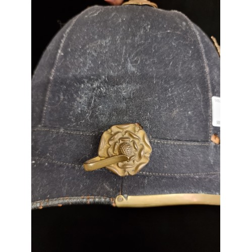 115 - Star LoT : A Victorian Royal Artillery blue cloth ball-topped helmet of standard specification with ... 