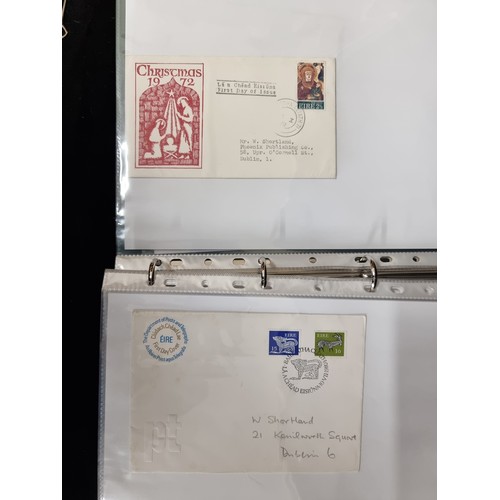 167 - A high quality stamp album, containing approximately forty Irish first day covers. Many of which are... 