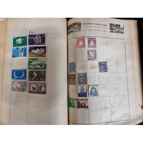 205 - A very large Collection of Stamps in a big file box including 5 full stamp albums, 4 x 1969 Moon lan... 