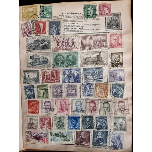 205 - A very large Collection of Stamps in a big file box including 5 full stamp albums, 4 x 1969 Moon lan... 