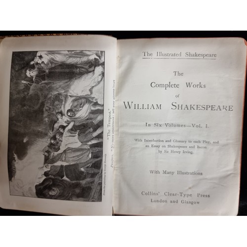 244 - A complete set of six volumes of ''The Illustraded Shakespeare- The Complete Works of William Shakes... 