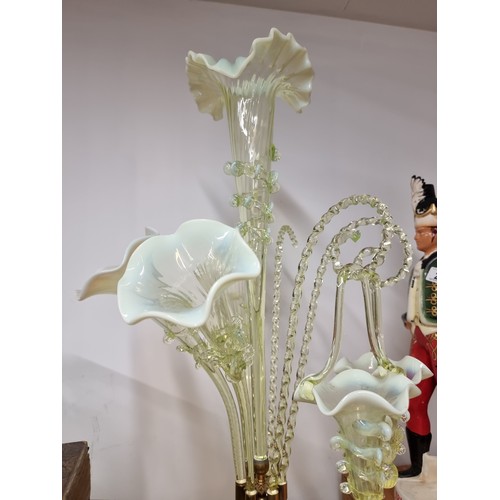 271 - A stunningly large and elaborate Victorian epergne centrepiece. This beautiful  example is crafted f... 