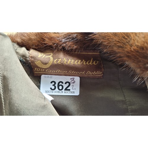 362 - Three high quality vintage matching mink clothing items including a hat, a stole and a beautiful pel... 