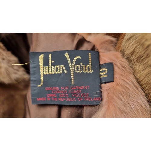 374 - A genuine vintage ladies jacket in coney fur. Made in Ireland by Julien Vard. Size 10.