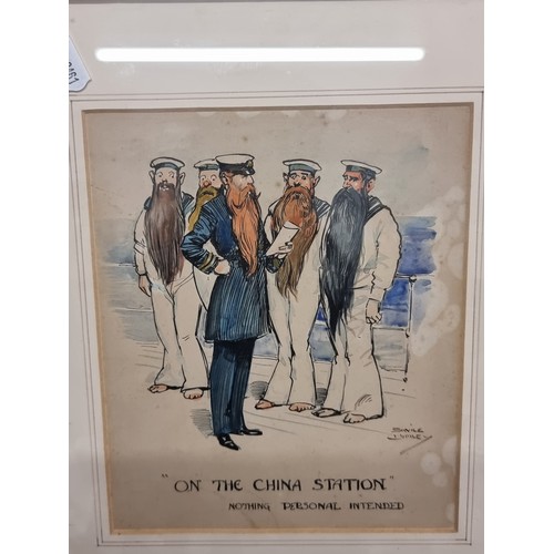 196 - A charming, framed original watercolour on paper painting by renowned illustrator Savile Lumley (187... 