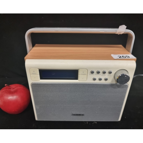 269 - A Philips portable radio, in a classic desktop design. With DAB+ and FM pre-set stations. Model: AE ... 