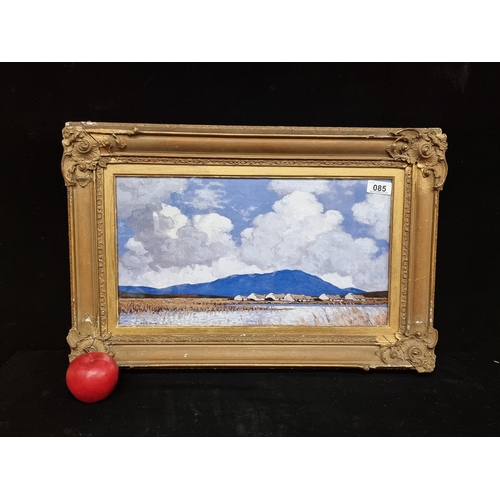 85 - A high quality print of a Paul Henry painting featuring a Connemara landscape. Housed in a lovely gi... 