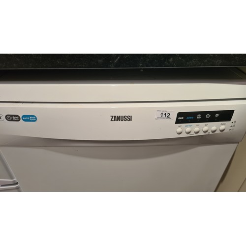 112 - Zanussi undercounter dishwasher. Very clean example with quick eco clean function.