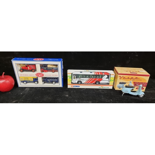 146 - Three boxed sets of model cars including a Corgi branded Bus Éireann bus with a 1997 collector's edi... 