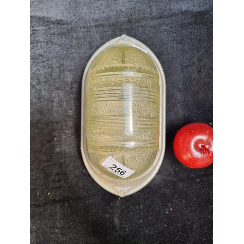 256 - A good quality vintage J&G Coughtrie Ltd Glasgow bulk headlight. With explosion proof glass on alumi... 