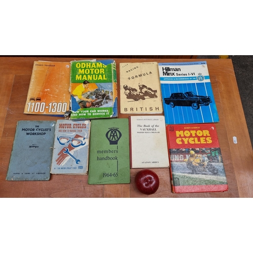 325 - A selection of ten vintage books of automobile interest, including 1953 ''The Book of the Vauxhall''... 