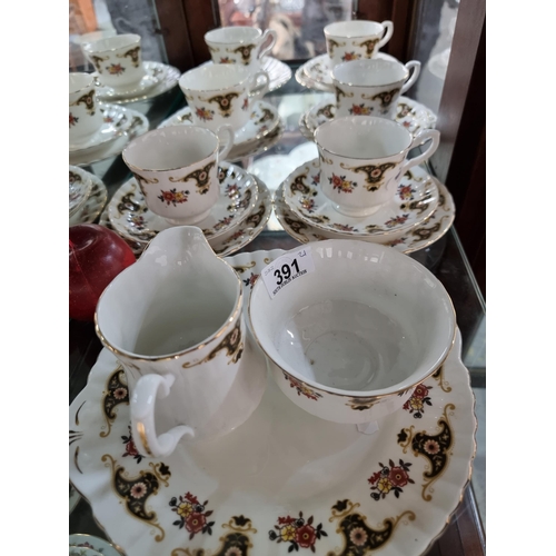 391 - A lot of twenty-one pieces of Royal Stafford bone china in neo-classical style