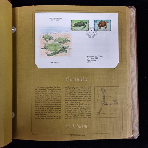 102 - A vintage stamp album with First Day Covers from around the world. Issued by a Postal Commemorative ... 