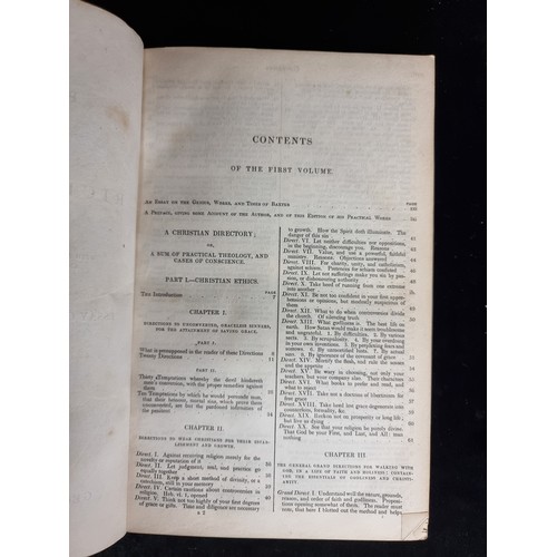 180 - Two antique hardcover books of Baxter's Practical Works volumes 1 & 3 published in 1838.