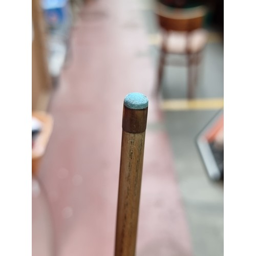 258 - A high quality 2 piece ash snooker cue. In original carry case. made from one piece of wood. very go... 