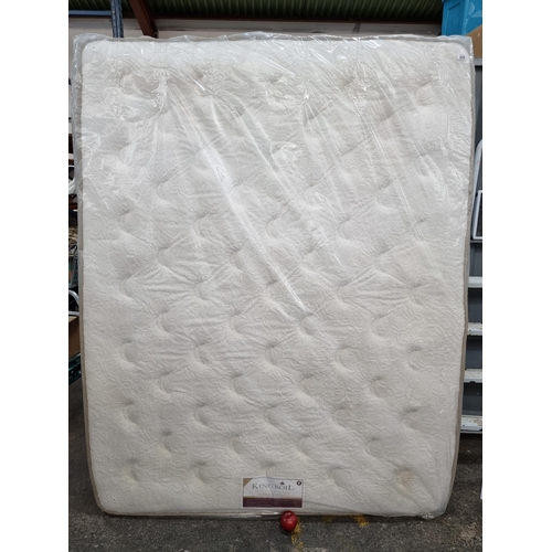 655 - Star lot : As new Kingkoil millennium dual mattress  Mm: L195cm x W154cm x  D32cm Very expensive new... 