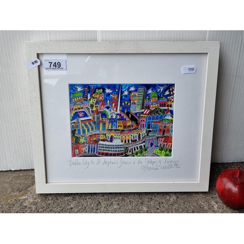 749 - A limited edition (295 of 1000) print by Simone Walsh, titled 'Dublin City to St Stephens Green and ... 