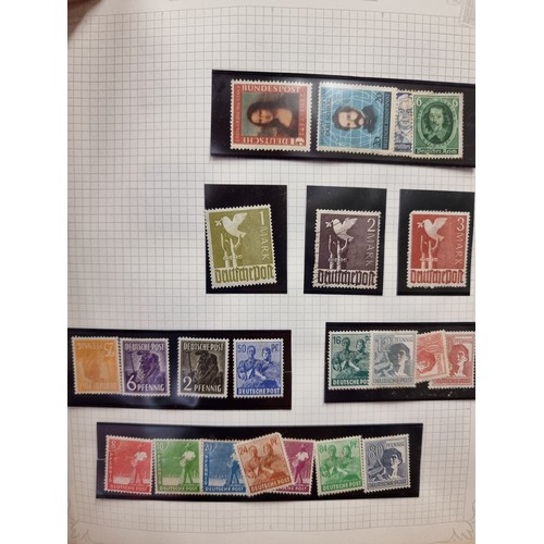 129 - A high quality stamp album, including a large number of 20th century German stamps,  many mint sets,... 