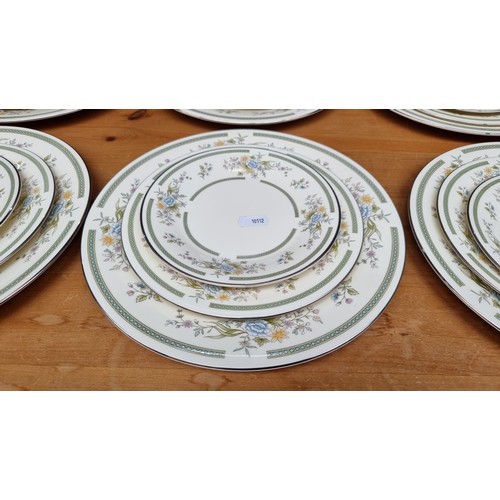 454 - Royal Doulton Dinner set from the Romance collection in the Adrienne pattern.  Inc tareens. Lovely s... 