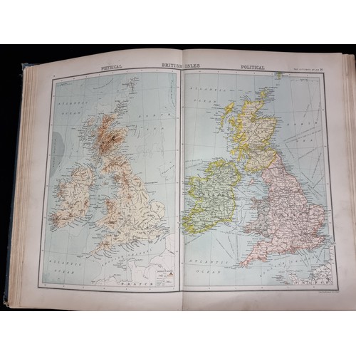 220 - A large, antique copy of the book ''The Citizen's Atlas'', edited by J. G Bartholomew in 1898. Conta... 