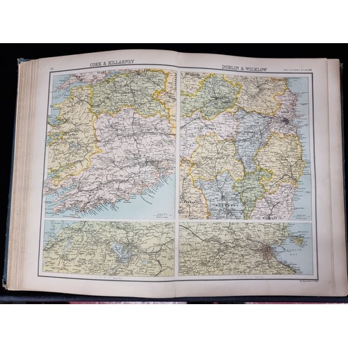 220 - A large, antique copy of the book ''The Citizen's Atlas'', edited by J. G Bartholomew in 1898. Conta... 