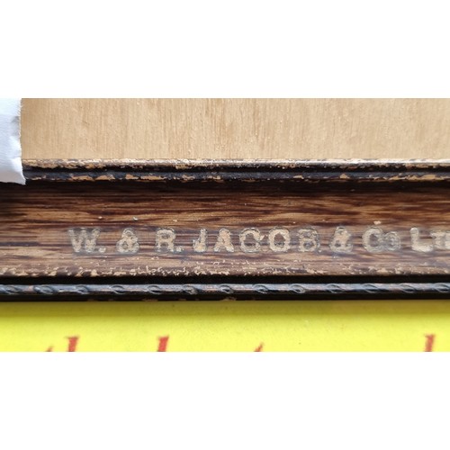 262 - A handsome, antique wooden picture frame, attributed to W. R Jacobs Ltd, Dublin. Fully etched with b... 